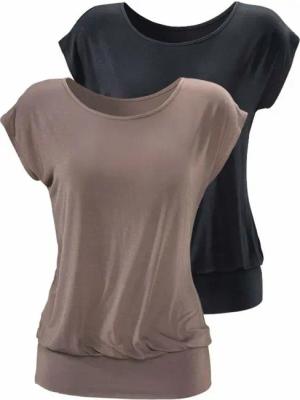 LASCANA Longshirt Damen taupe, schwarz Gr.40/42