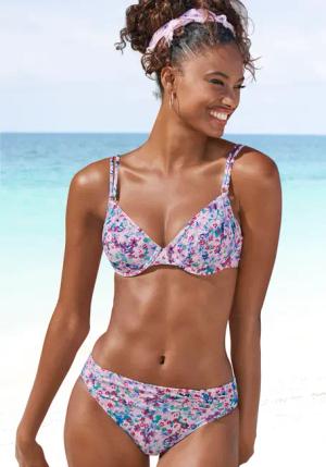 S.OLIVER Bügel-Bikini-Top Damen lila-bedruckt Gr.44 Cup E