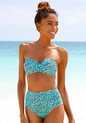 LASCANA Bügel-Bandeau-Bikini-Top Damen mint-bedruckt Gr.36 Cup A
