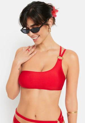 LSCN BY LASCANA Bustier-Bikini-Top Damen rot Gr.42 Cup A/B