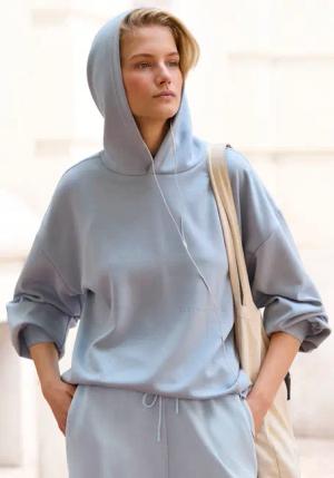 COPENHAGEN STUDIOS Kapuzenpullover Damen hellblau Gr.48/50