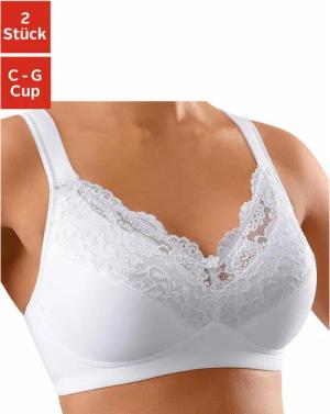 PETITE FLEUR Soft-BH Damen weiß+schwarz Gr.105G