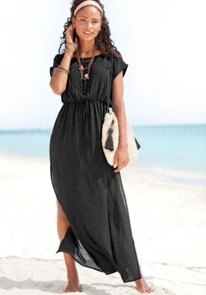 LASCANA Strandkleid Damen schwarz Gr.38