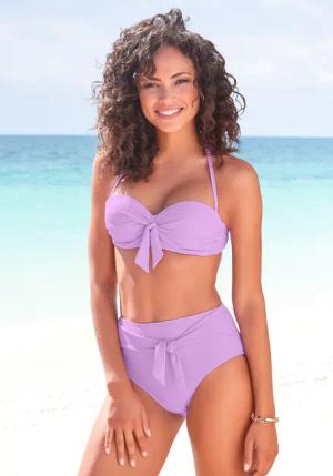 LASCANA Bügel-Bandeau-Bikini-Top Damen lila Gr.36 Cup B
