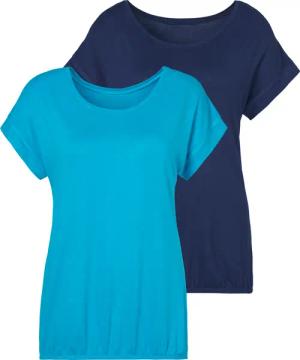 VIVANCE Kurzarmshirt Damen türkis, navy Gr.44/46