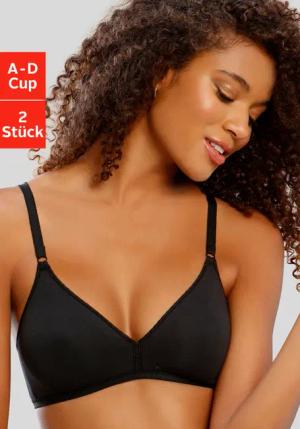 PETITE FLEUR Bralette-BH Damen schwarz+weiß Gr.80B