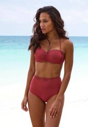 S.OLIVER Bügel-Bandeau-Bikini-Top Damen rostrot Gr.38 Cup C