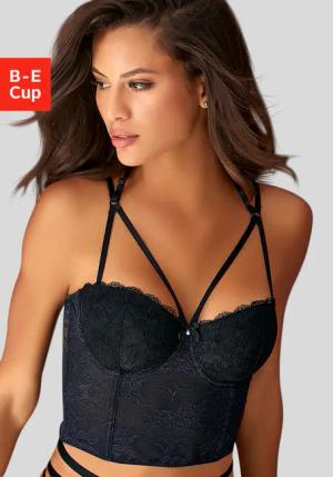 PETITE FLEUR GOLD Corsage Damen schwarz Gr.80 Cup D