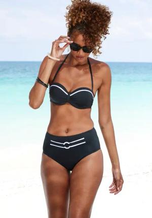 VIVANCE Highwaist-Bikini-Hose Damen schwarz Gr.44