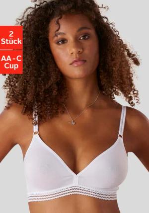 PETITE FLEUR Soft-BH Damen 2xweiß Gr.70C