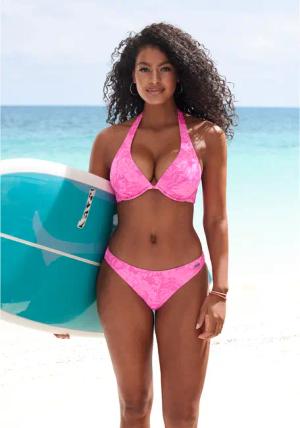 VENICE BEACH Bikini-Hose Damen pink bedruckt Gr.38