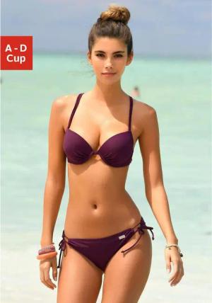 BUFFALO Push-Up-Bikini Damen bordeaux Gr.38 Cup B