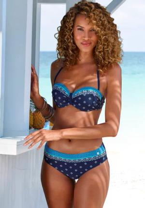 LASCANA Bügel-Bandeau-Bikini-Top Damen nachtblau Gr.44 Cup D