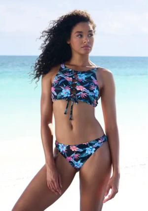 KANGAROOS Bikini-Hose Damen schwarz-bedruckt Gr.42