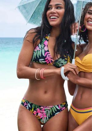 VIVANCE Bikini-Hose Damen schwarz-bedruckt Gr.36