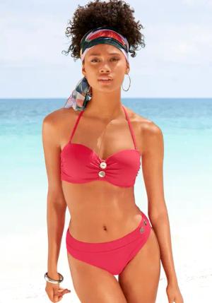 VIVANCE Bügel-Bandeau-Bikini Damen knallrot Gr.40 Cup C