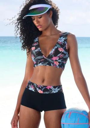 KANGAROOS Bikini-Hotpants Damen schwarz-bedruckt Gr.38
