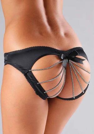 PETITE FLEUR GOLD Slip-Ouvert Damen schwarz Gr.44/46