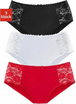PETITE FLEUR Hüftslip Damen rot, schwarz, weiß Gr.44/46