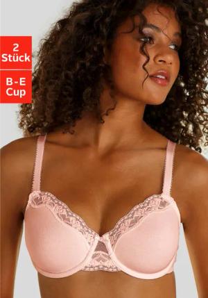 PETITE FLEUR Bügel-BH Damen puder+schwarz Gr.90D