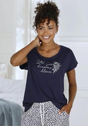 VIVANCE DREAMS Damen Pyjamaoberteil marine Gr.40/42
