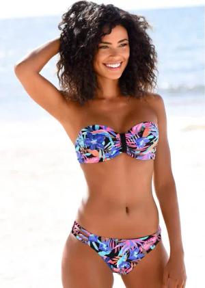 BENCH. Bikini-Hose Damen schwarz-bedruckt Gr.38