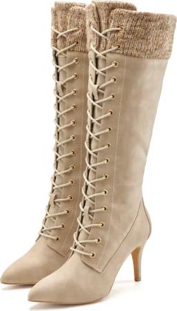 LASCANA Stiefel Damen beige Gr.42
