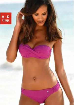 S.OLIVER Bügel-Bandeau-Bikini Damen fuchsia Gr.34 Cup A