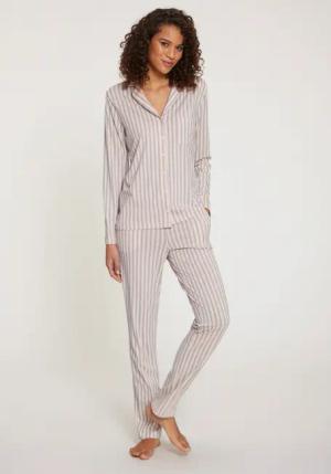 S.OLIVER Damen Pyjama rosa gestreift Gr.44/46