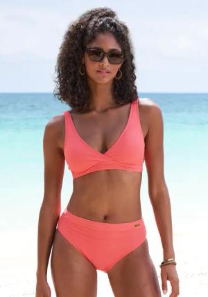 LASCANA Highwaist-Bikini-Hose Damen koralle Gr.42