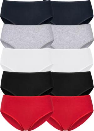 PETITE FLEUR Hüftslip Damen rot, schwarz, weiß, grau-meliert, navy Gr.48/50