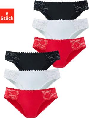 PETITE FLEUR Jazz-Pants Slips Damen rot, schwarz, weiß Gr.40/42