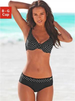 LASCANA Bügel-Bikini Damen schwarz-weiß Gr.48 Cup E