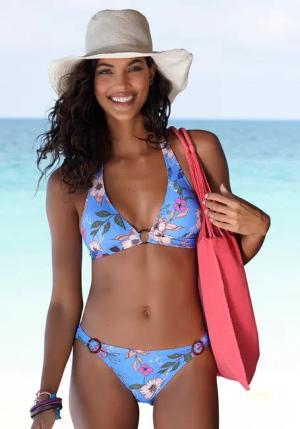 S.OLIVER Bikini-Hose Damen blau-bedruckt Gr.38