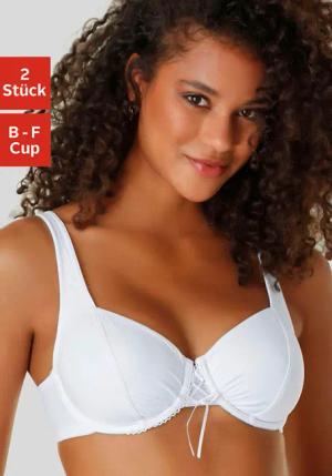 PETITE FLEUR Dekolleté-BH Damen weiß+schwarz Gr.75D