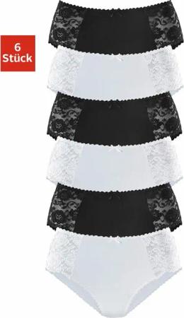 PETITE FLEUR Hüftslip Damen schwarz, weiß Gr.48/50
