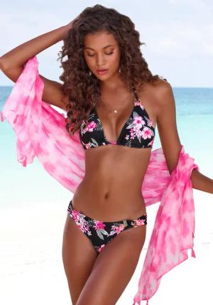 LASCANA Bikini-Hose Damen schwarz-bedruckt Gr.44