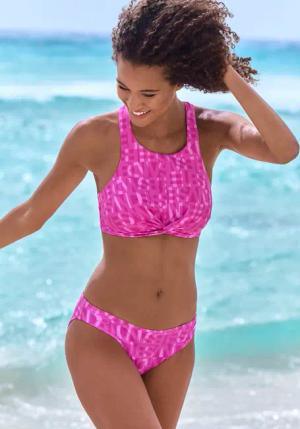 ELBSAND Crop-Bikini-Top Damen fuchsia Gr.36 Cup A/B