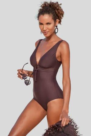 S.OLIVER Badeanzug Damen braun Gr.40 Cup B