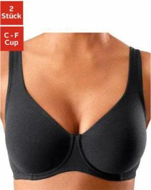 PETITE FLEUR Minimizer-BH Damen schwarz+weiß Gr.90E
