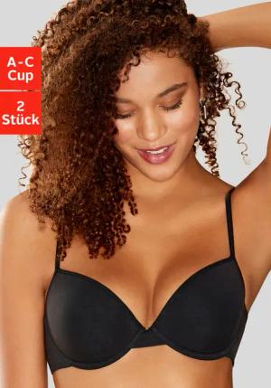 PETITE FLEUR Schalen-BH Damen schwarz+weiß Gr.75A