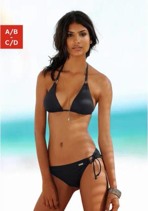 LASCANA Triangel-Bikini-Top Damen schwarz Gr.38 Cup C/D