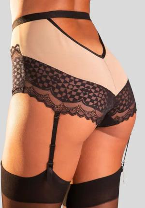 PETITE FLEUR GOLD High-Waist-Slip Damen schwarz Gr.48/50