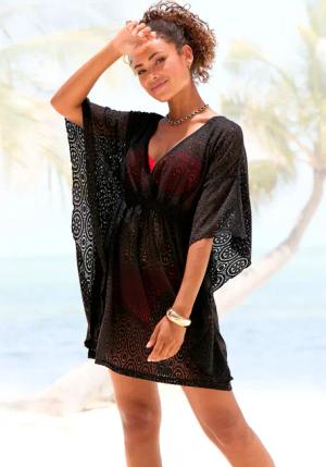 LASCANA Longbluse Damen schwarz Gr.46