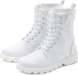 LASCANA Schnürstiefelette Damen weiß Gr.38