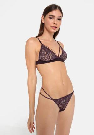 LSCN BY LASCANA Bralette Damen aubergine Gr.44/46