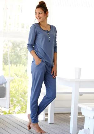 ARIZONA Damen Pyjama jeans-meliert Gr.48/50