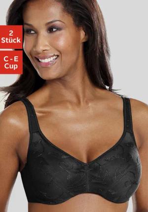 PETITE FLEUR Minimizer-BH Damen schwarz+weiß Gr.75E