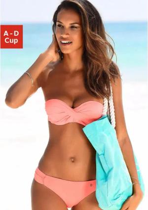 S.OLIVER Bügel-Bandeau-Bikini Damen peach Gr.40 Cup A