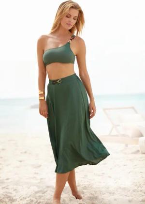 LASCANA Midirock Damen khaki Gr.34